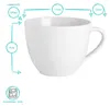 Argon Ta 48-teiliges weißes Cappuccinotassen- und Produktbild-Vorschau 3