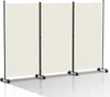 Jopassy Paravent mit Rollen 3 teilig Beige 263x181 cm Produktbild-Vorschau 1