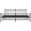 Bettgestell mit Kopf- und Fußteil Metall Schwarz 193x203 cm Produktbild-Vorschau 4