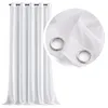 MEBLEODNOWA, Voile-Gardine mit Ösen, Glatter Voile, Weiß, Produktbild-Vorschau 1