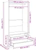 vidaXL Szafa biała 100x50x200 cm materiał drewnopochodny Podgląd zdjęcia produktu 8