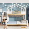 Letto a castello Merax, modello casetta, 90x200 cm nella Anteprima dell’immagine prodotto 5