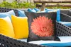 MuchoWow® Outdoor Kissen - Blumen - Orange - Schwarz - Weiß Produktbild-Vorschau 4