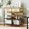 HOMCOM Sideboard, Kommode mit 2 Schubladen, 3 offenen Produktbild-Vorschau 8