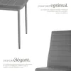 Lot de chaises avec surpiqûre - gris, Lot de 4 Voir les images du produit 3