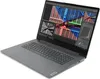 A gray Lenovo laptop is shown from a diagonal angle, with its screen displaying editing software. Produktbild-Vorschau