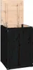 vidaXL Wäschetruhe Schwarz 44x44x66 cm Massivholz Kiefer Produktbild-Vorschau 1