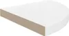 A white, wedge-shaped shelf is shown at an angle against a white background. Voir les images du produit