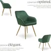 Chaise MARILYN en velours matelassé - vert foncé/or, Lot de Voir les images du produit 3