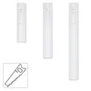 Three white PVC cable channels of different lengths and a line drawing of a saw are displayed against a white background. Podgląd zdjęcia produktu