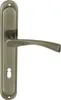 A door handle with a keyhole on a white background. Produktbild-Vorschau