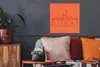 MuchoWow® Poster Skyline "Dubai" schwarz auf orange 50x50 Produktbild-Vorschau 2