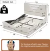 UnboxG Bekledingsbed 140x200 cm Beige Fluweel – Hydraulisch Productafbeelding-voorbeeld 5