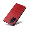 A red flip phone case with a camera cutout is shown against a white background. Produktbild-Vorschau