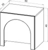 FURNLUX Nachttisch Arco Weiss 50cm / Hauptfarbe: Weiß / Produktbild-Vorschau 6