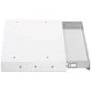 A white under-desk drawer is shown with the drawer partially extended. Produktbild-Vorschau