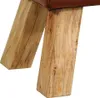 vidaXL Sitzbank Turnbock Braun 110 cm Echtleder und Produktbild-Vorschau 5