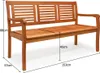Casaria Banc de jardin Résistant aux intempéries - Bois Voir les images du produit 1