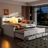 Flieks Lit de jour Canapé-lit Lit en bois 140x200cm avec Voir les images du produit 3