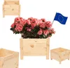 MODO24 Pflanzkübel Holz Blumenkübel Pflanzkasten Massivholz Produktbild-Vorschau 1