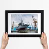 Bild 30x20 MDF-Rahmen, Wandkunst Shipyard Schiff Produktbild-Vorschau 3