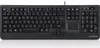 A black Perixx PERIBOARD-513 II US keyboard with a touchpad is shown from the front on a white background. Náhled obrázku produktu