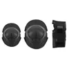 Three pieces of protective gear for sports, including two knee pads and one wrist guard, laid out on a white background. Anteprima dell’immagine prodotto