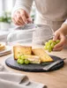 Käseplatte Servierplatte mit Glasglocke Schieferplatte Produktbild-Vorschau 2