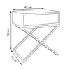 AX LIVING Table de nuit moderne blanc Aleio X 45 cm Voir les images du produit 4