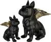 Gilde Figur, Bulldogge, "Flying Bulli", Kunstharz, schwarz, Produktbild-Vorschau 1