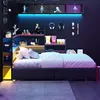 Gaming Bettgestell mit LED, USB, 3 Schubladen, Schwarz, Produktbild-Vorschau 4