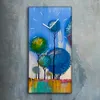 Wandbild Leinwand Bilder mit Uhr 30x60 Wand Kunst Bild Produktbild-Vorschau 2
