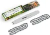 A Stihl cut kit, including a guide bar and two chains, laid out on a white background with its packaging. Produktbild-Vorschau