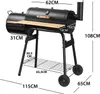 A charcoal grill with dimensions labeled. Náhled obrázku produktu