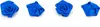 Satinrosen 3cm zum Basteln & Aufnähen 10 Stück Blau Produktbild-Vorschau 1