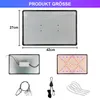A product image showing a grow light and its accessories, with dimensions indicated. Produktbild-Vorschau