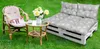 Amilian Palettenkissen SET Gartenkissen mit Rückenkissen Produktbild-Vorschau 5