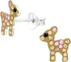 Kinder Ohrringe Ohrstecker 925 Sterling Silber Rehkitz mit Produktbild-Vorschau 1
