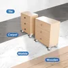 Montageplatte Möbelrollen Gummi 50mm 4 Bremse 270kg Produktbild-Vorschau 5