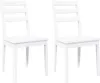vidaXL Chaises de salle à manger 2 pcs. Blanc Bois massif Voir les images du produit 1