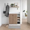 Sideboard mit 8 Regalfächern Weiß-Artisaneiche Produktbild-Vorschau 1