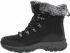 A single black winter boot with gray fur trim is shown against a white background. Voir les images du produit
