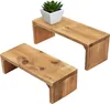 Banc à fleurs en bois recyclé, lot de 2, naturel - 35 / 30 Voir les images du produit 1