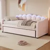 Łóżko dzienne Merax Daybettt 90x200 cm z wysuwanym łóżkiem, Podgląd zdjęcia produktu 4