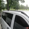 A white van with black roof rails parked outdoors with trees in the background. Produktbild-Vorschau