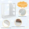 COSTWAY Kindergarderobe mit Spiegel, Prinzen Prinzessin Produktbild-Vorschau 4