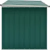A green garden box with a gray roof, shown from the front. Náhľad obrázku produktu