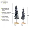 6er Set Tanne Deko-Aufsteller Metall Holz Schwarz Natur Produktbild-Vorschau 2