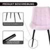 Product description with close-ups of chair legs and a detail of the chair seat. Voir les images du produit