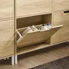 Geöffneter Schubfach des SoBuy Schuhschranks FSR100-N mit weißen Turnschuhen Náhľad obrázku produktu